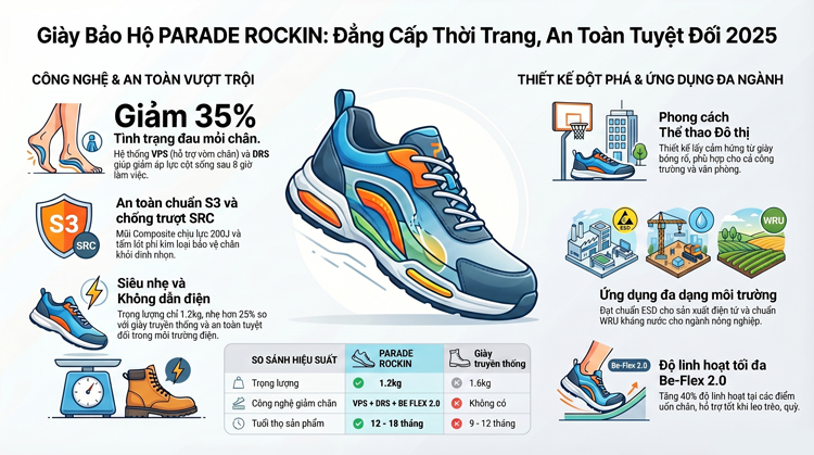 Parade Rockin: Sự kết hợp giữa an toàn và phong cách thể thao năm 2026