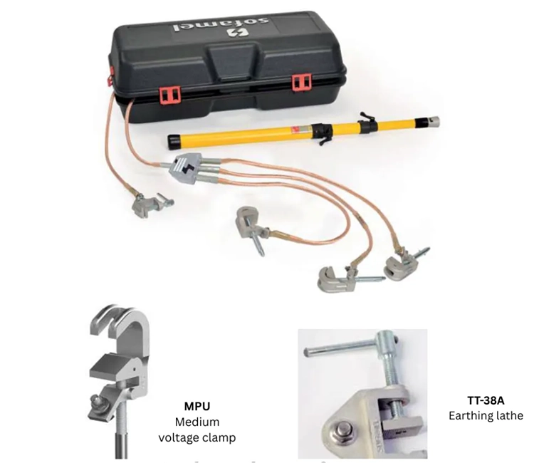 Bộ Tiếp Địa Và Bảo Vệ Ngắn Mạch SOFAMEL PATC-MPU – Kẹp MPU Ø4–30mm Cho Trạm Trung Thế