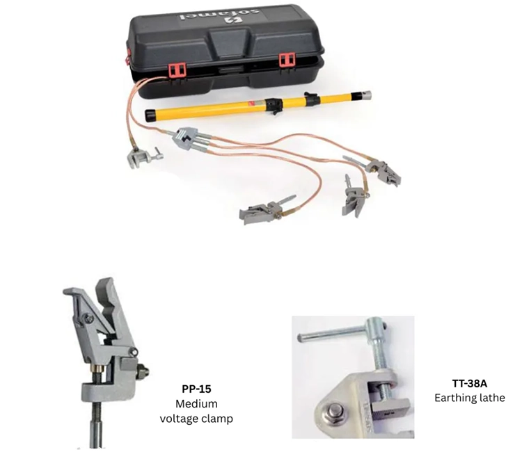 Bộ Tiếp Địa Và Bảo Vệ Ngắn Mạch SOFAMEL PATC-PP15 – Kẹp PP15 Ø6–15mm, Thanh Cái 15×55mm