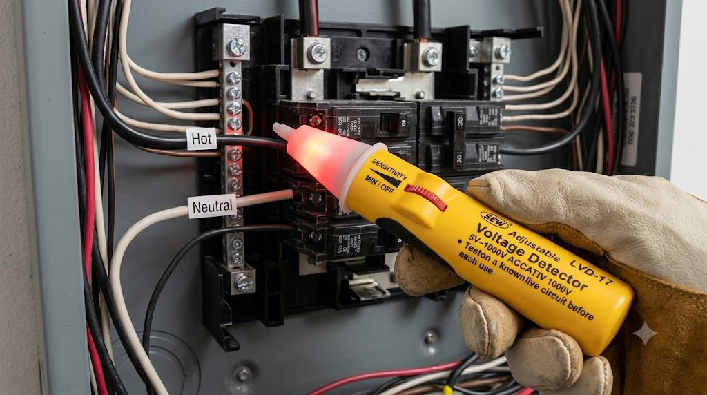 Bút dò điện áp thông minh không tiếp xúc 5-1000V AC SEW LVD-17, CAT IV 1000V