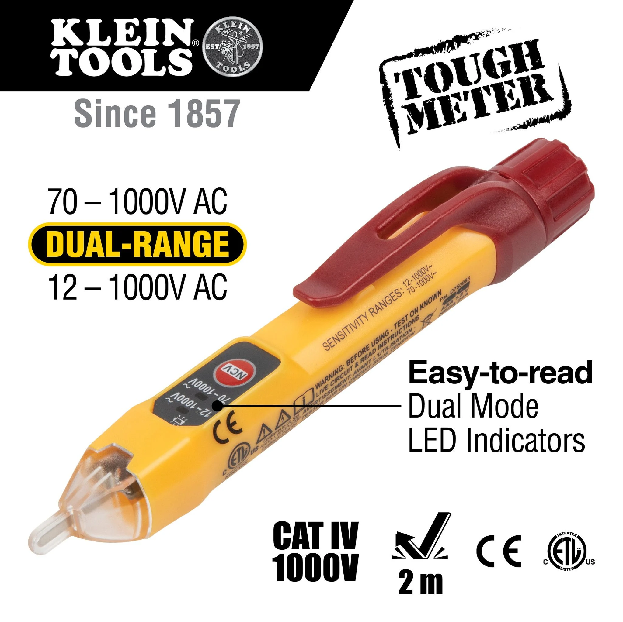 Klein Tools NCVT-2P – Bút thử điện áp AC không tiếp xúc 12-1000 V