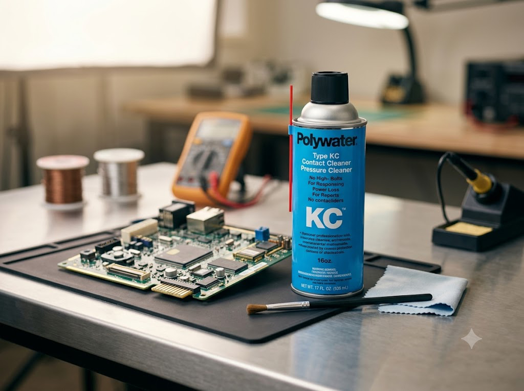 Polywater Type KC: Dung dịch tẩy rửa tiếp điểm và thiết bị điện, không cháy, không để lại cặn