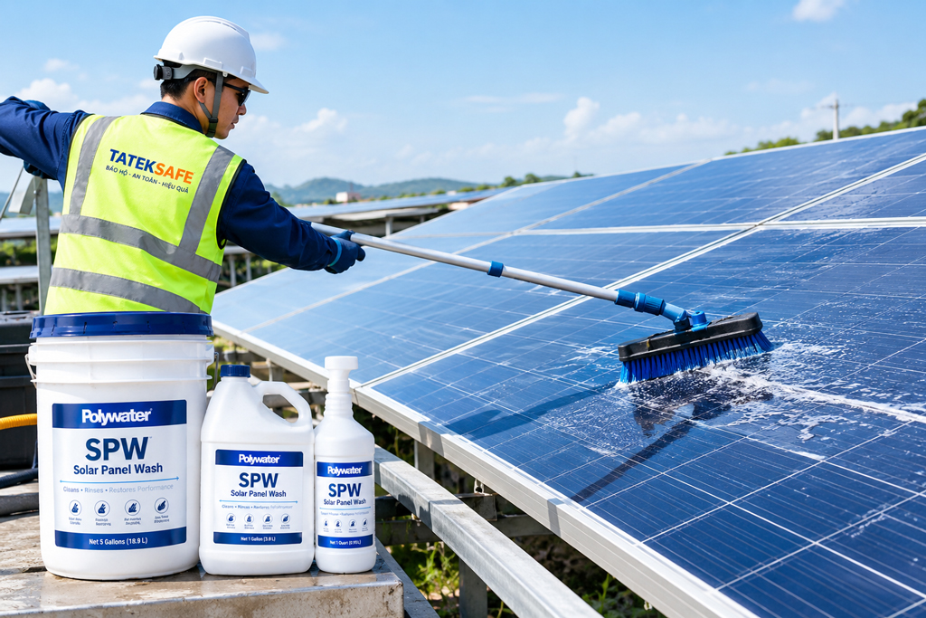 Dung dịch vệ sinh tấm pin mặt trời Polywater SPW: Giải pháp làm sạch PV hiệu quả