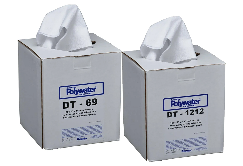 Khăn lau khô không xơ Polywater DT | Không keo, không cặn cho cáp trung thế