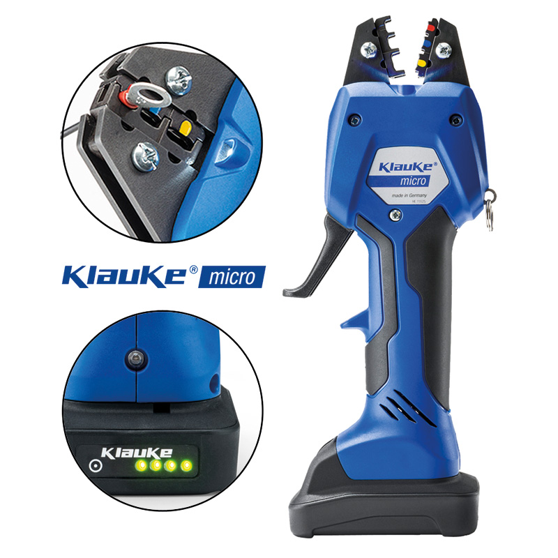 Kìm bấm cos điện Klauke EK-50-ML: Giải pháp bấm đầu cốt dùng pin cho dải cáp 0,14–50mm²