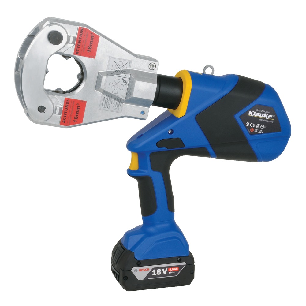Kìm bấm cos thủy lực Klauke EK 60 VP/FT: bấm đến 300mm², không cần ngàm, lực ép 55kN