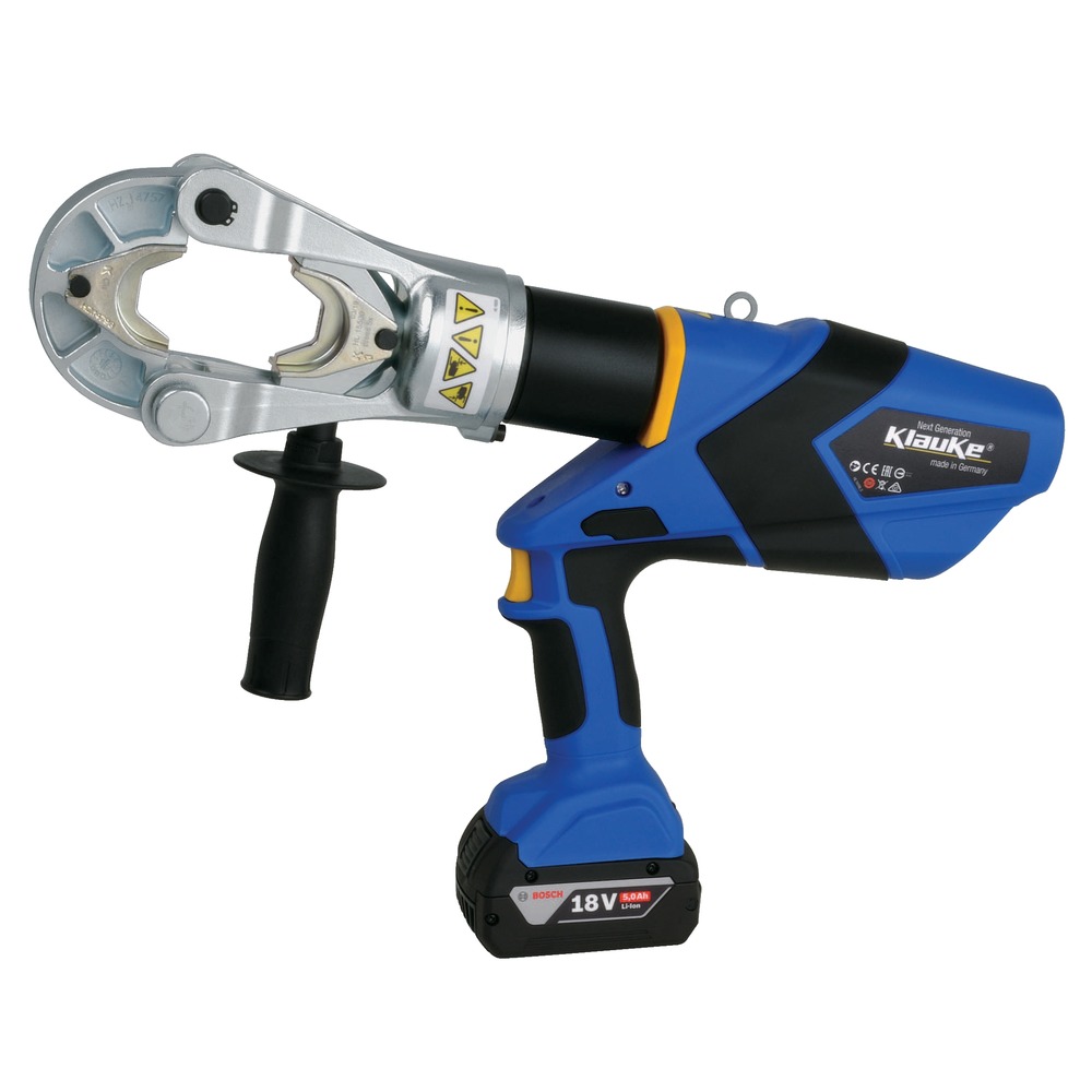 Kìm bấm cos thủy lực Klauke EK135FT: lực ép 135kN, bấm cáp đến 630mm² bằng pin 18V