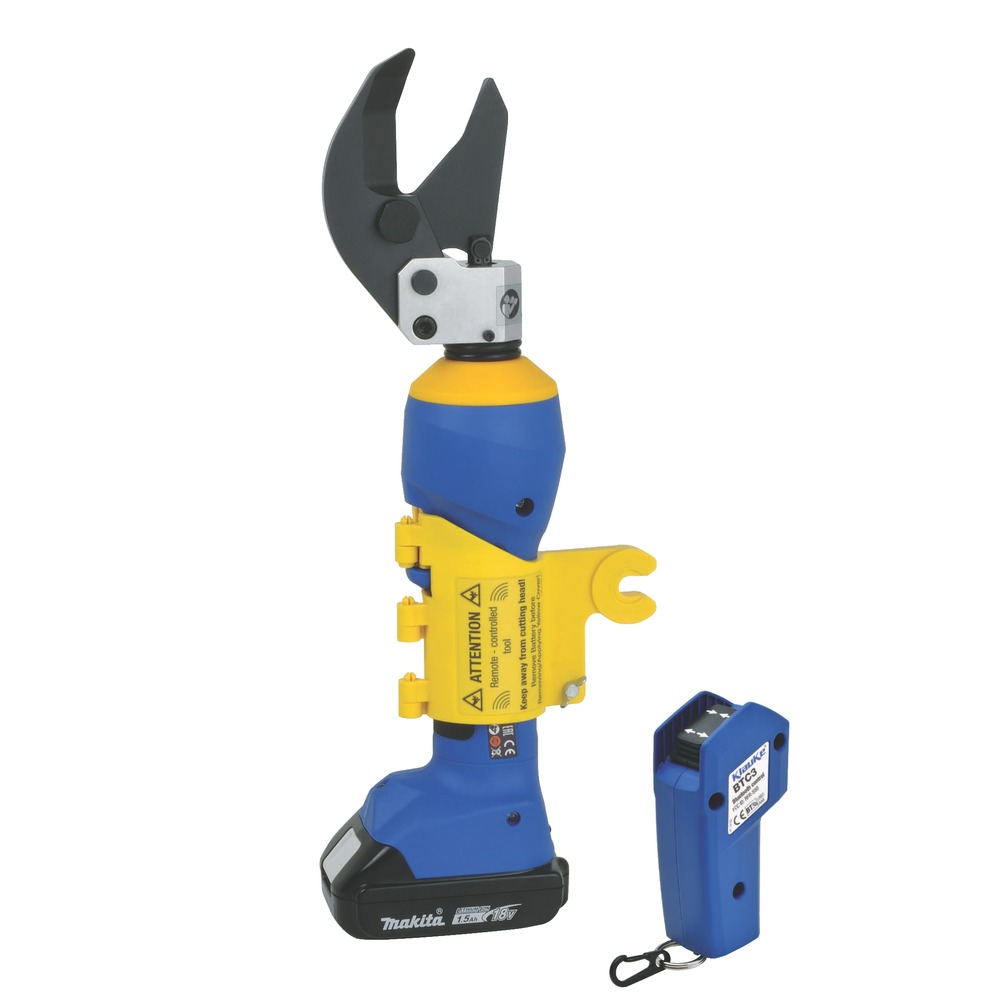 Kìm cắt cáp thủy lực Klauke ES 32 RMC: điều khiển từ xa, dùng với cần telescopic, cắt đến 32mm