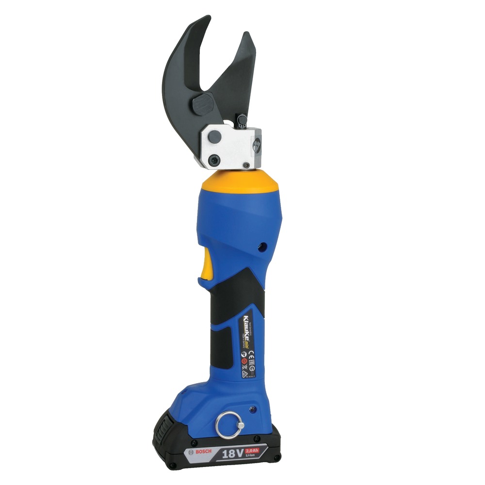 Kìm cắt cáp thủy lực Klauke ES 32: cắt cáp đồng, nhôm đến 32mm, pin 18V sạc 15 phút