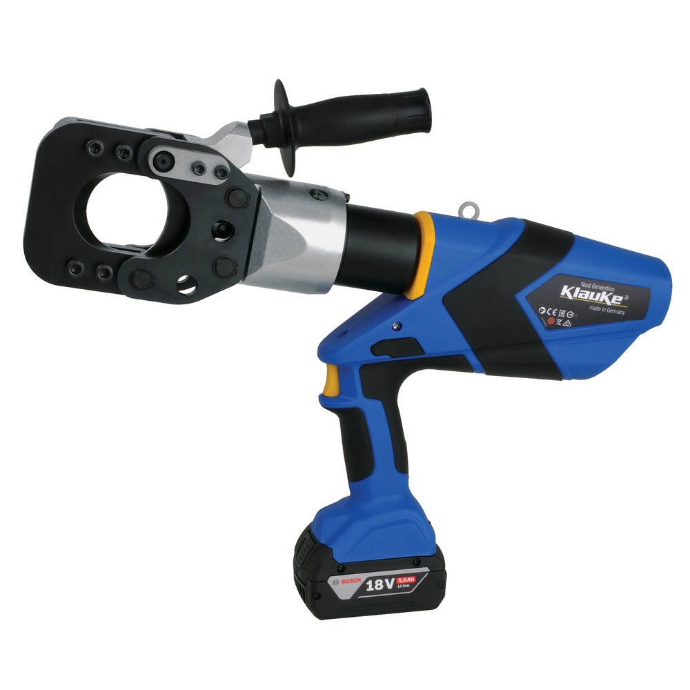 Klauke ESG 55: Kìm cắt cáp thủy lực dùng pin Ø55 mm, lực cắt 120 kN