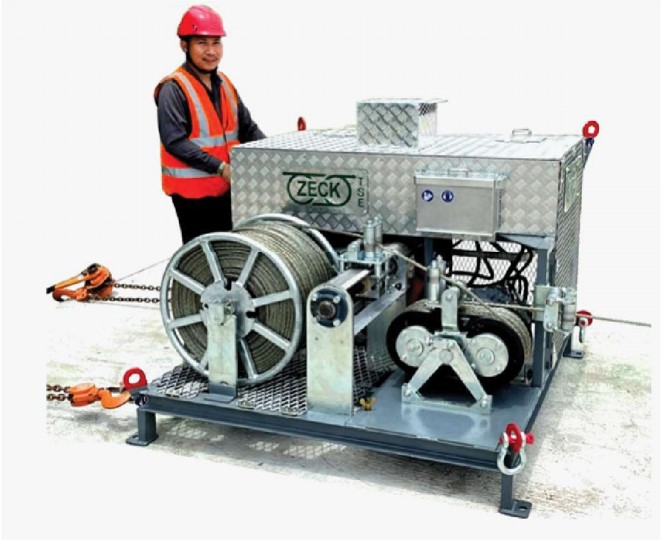 Máy Kéo Thủy Lực Zeck Puller 50 kN: Giải Pháp Kéo Cáp Cho Lắp Dựng Cột Điện Và Thi Công Đường Dây