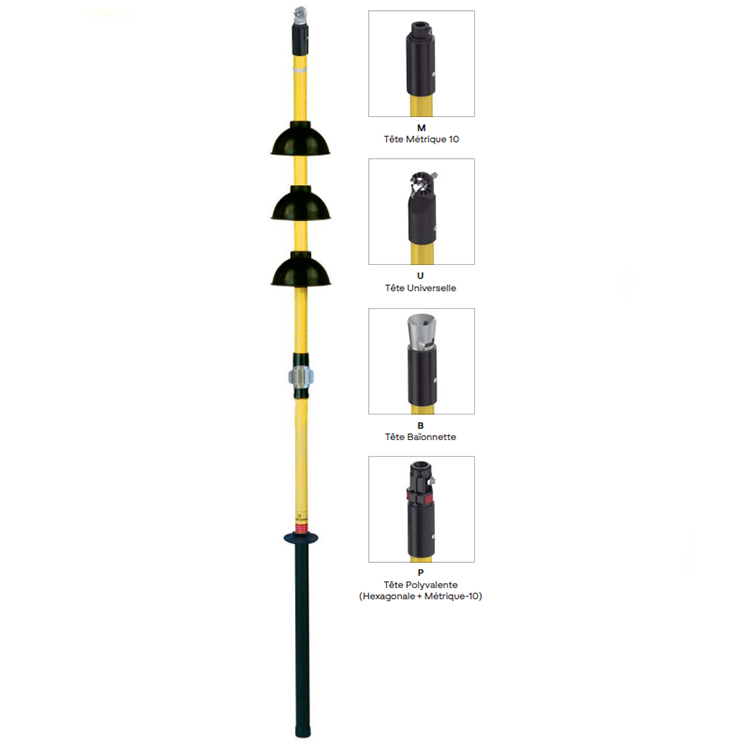 Sào Cách Điện Nối Đoạn Sofamel BMAE-V – 3–6 m, 110–380 kV, Ø38,4 mm