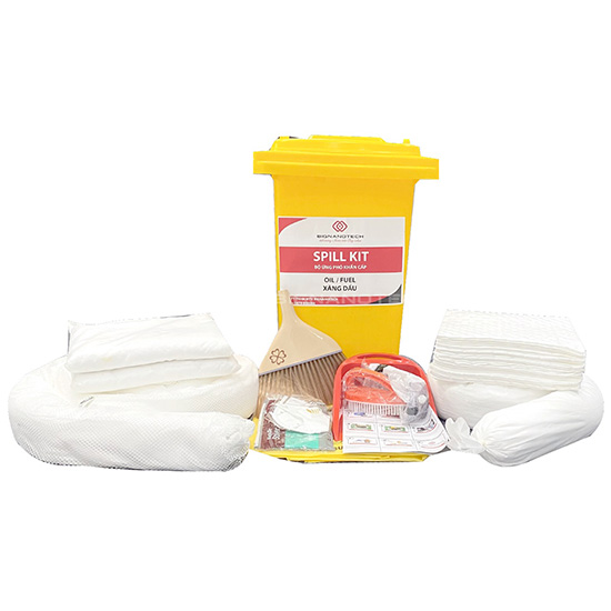 Bộ ứng phó xử lý sự cố tràn dầu 60L N-FIBER SK60: Cho trạm xăng và kho hóa chất cỡ trung