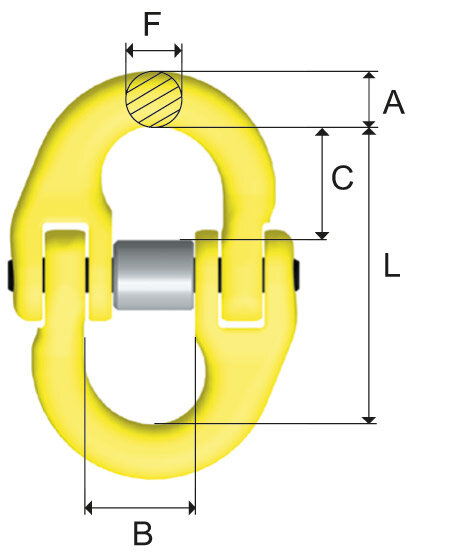 Khóa nối xích Grade 100 Gunnebo G-10 – Giải pháp kết nối chuyên dụng với Master Link và Eye Hook — ảnh 3