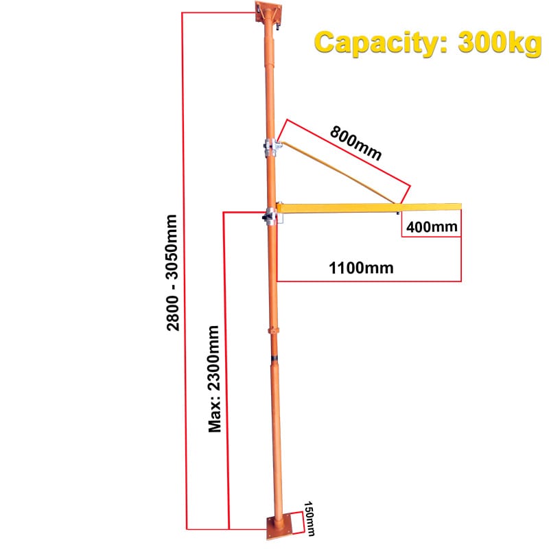 Khung Cẩu Xoay Chống Sàn KENBO KNCS3 – Nâng 300kg, Xoay 180° — ảnh 3