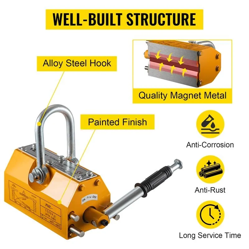 Nam Châm Cẩu Hàng KENBO PML-VIP – Nam Châm Nâng Thép Vĩnh Cửu 1–3 Tấn — ảnh 3