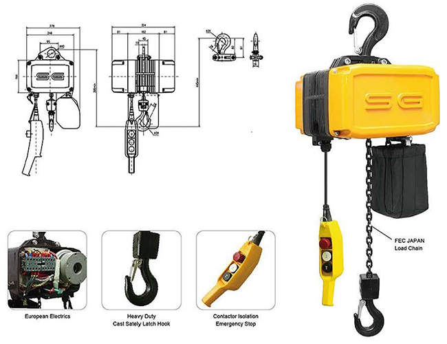 Pa lăng xích điện 3 pha Seagull SG – Giải pháp nâng hạ nhẹ, êm, an toàn và hiệu quả cho nhà máy, xưởng — ảnh 3
