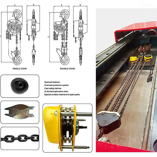 Pa lăng xích kéo tay 0.5–30 tấn Seagull HSZ-D – Giải pháp nâng hạ cơ khí bền bỉ cho nhà máy, công trường và kho vận — ảnh 4
