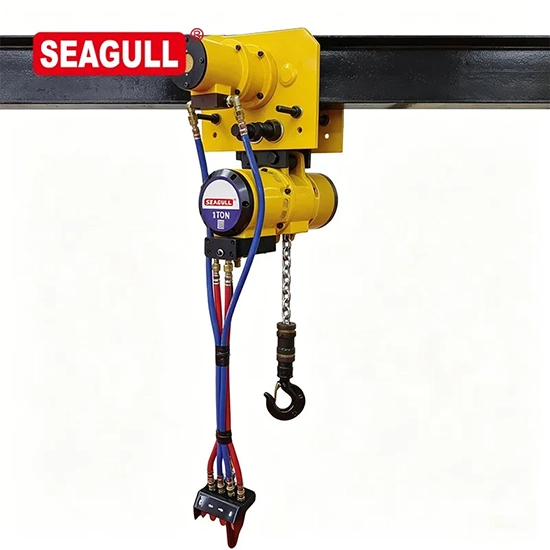 Pa lăng xích khí nén Seagull HQ – Giải pháp nâng hạ an toàn tuyệt đối cho môi trường dễ cháy nổ, ẩm ướt