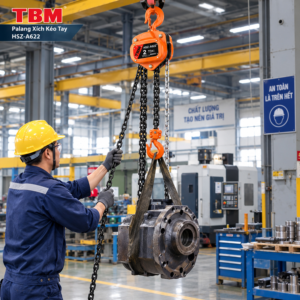 Palang Xích Kéo Tay TBM HSZ-A622 – Thiết Bị Nâng Hạ Công Nghiệp Bền Bỉ, An Toàn Và Hiệu Quả