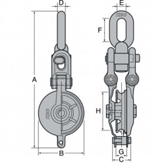 Ròng Rọc Đôi 6.5–50 Tấn KBC KP-5014 Hàn Quốc | Double Sheave — ảnh 3