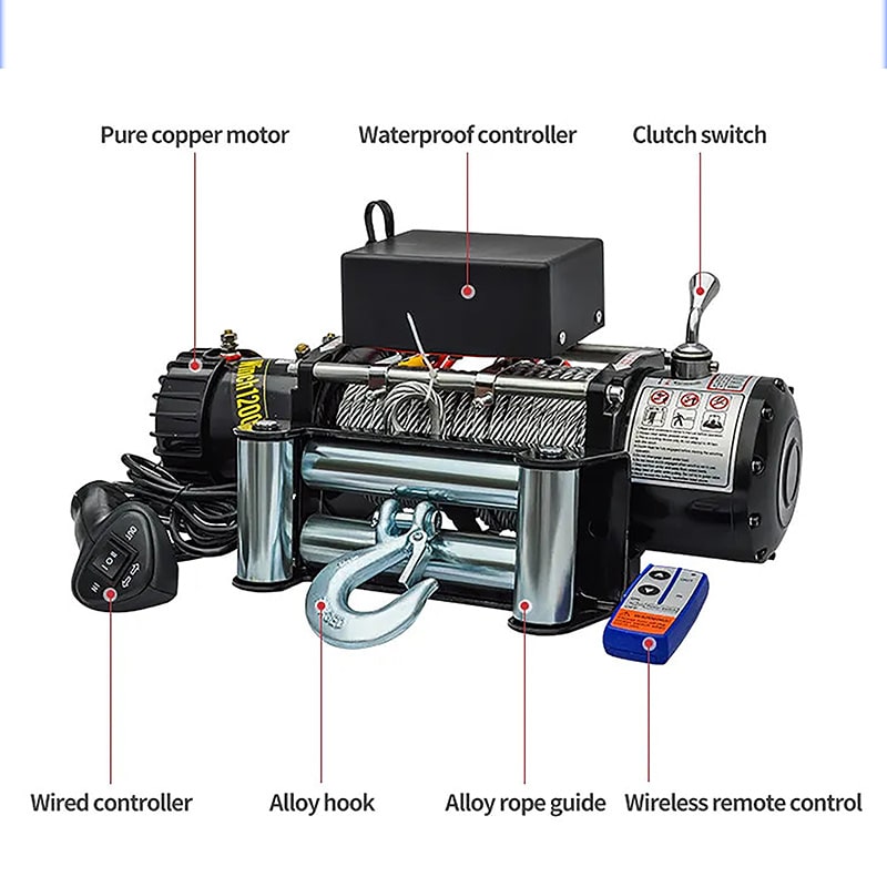 Tời Ắc Quy KENBO ATV | Lực Kéo Đến 9.090kg | Sử Dụng 12V/24V — ảnh 4