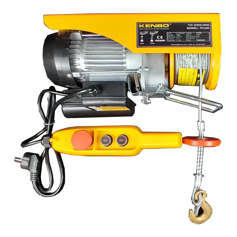Tời Cáp Điện Kenbo PA – Nhỏ Gọn Hiện Đại, Nâng Hạ 100–1500kg, Điện 220V Dân Dụng