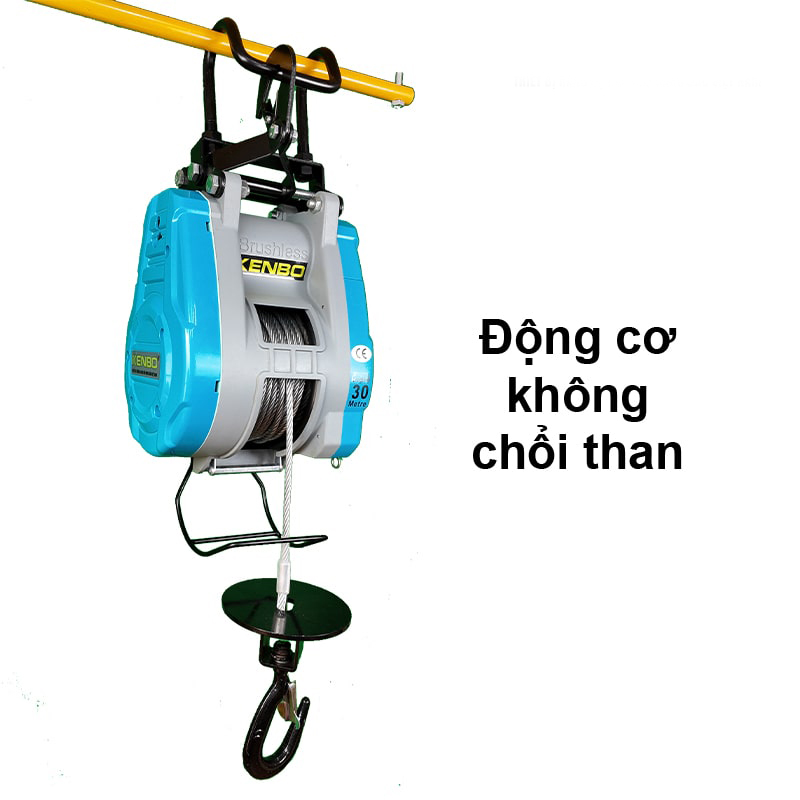 Tời Cáp Điện Treo KENBO SK750 — Nâng 750kg, Động Cơ Không Chổi Than, Phanh Kép An Toàn — ảnh 5