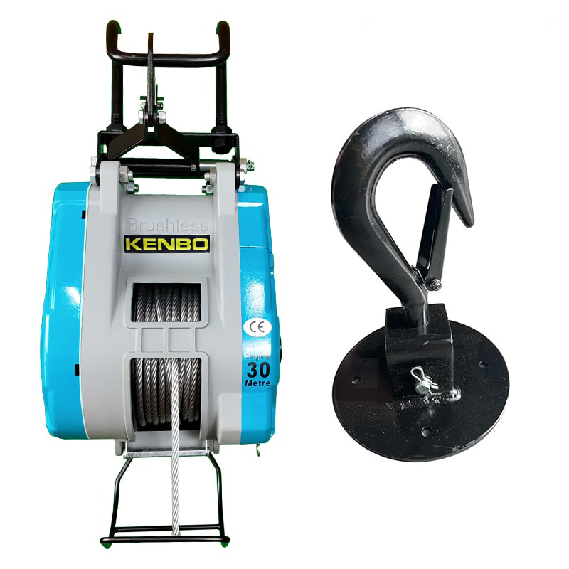 Tời Cáp Điện Treo KENBO SK750 — Nâng 750kg, Động Cơ Không Chổi Than, Phanh Kép An Toàn — ảnh 6