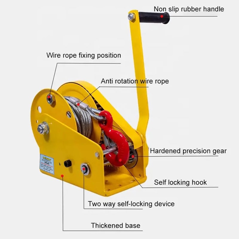 Tời mini quay tay KENBO HW | Tải trọng 544–1170kg | Gọn nhẹ, không cần điện — ảnh 3
