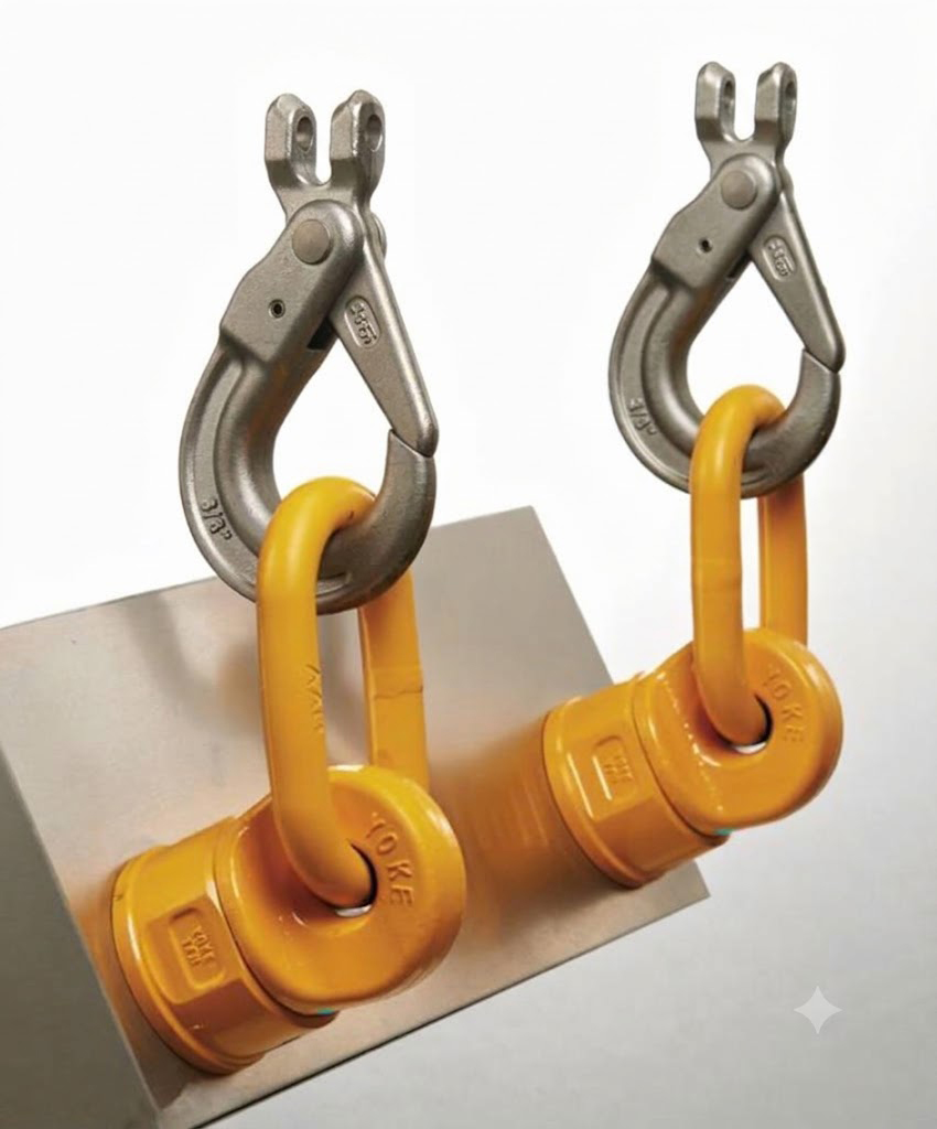 Tai cẩu nâng xoay YOKE 8-271: Giải pháp điểm nâng xoay 360°, ren hệ mét M8-M90, WLL đến 50 tấn