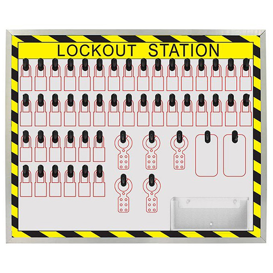 Trạm quản lý LOTO PROLOCKEY LS54 – Bảng Shadow Board có sơ đồ vị trí 800 × 650mm