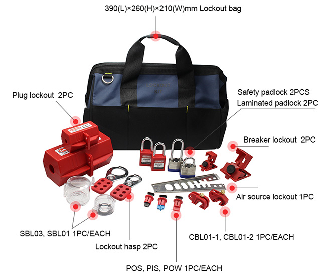 Bộ khóa LOTO cho đội nhóm bảo trì thiết bị PROLOCKEY LG07 — ảnh 3