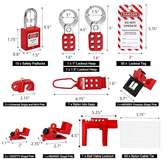Bộ Khóa LOTO Điện & Van PROLOCKEY KT-19PS0EP4435 – Bộ Khóa An Toàn Công Nghiệp Đầy Đủ — ảnh 3