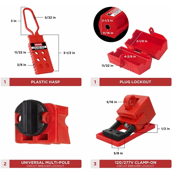 Bộ LOTO Điện 34 Chi Tiết PROLOCKEY TSK2B | 4 Khóa, Breaker & Plug Lockout — ảnh 5
