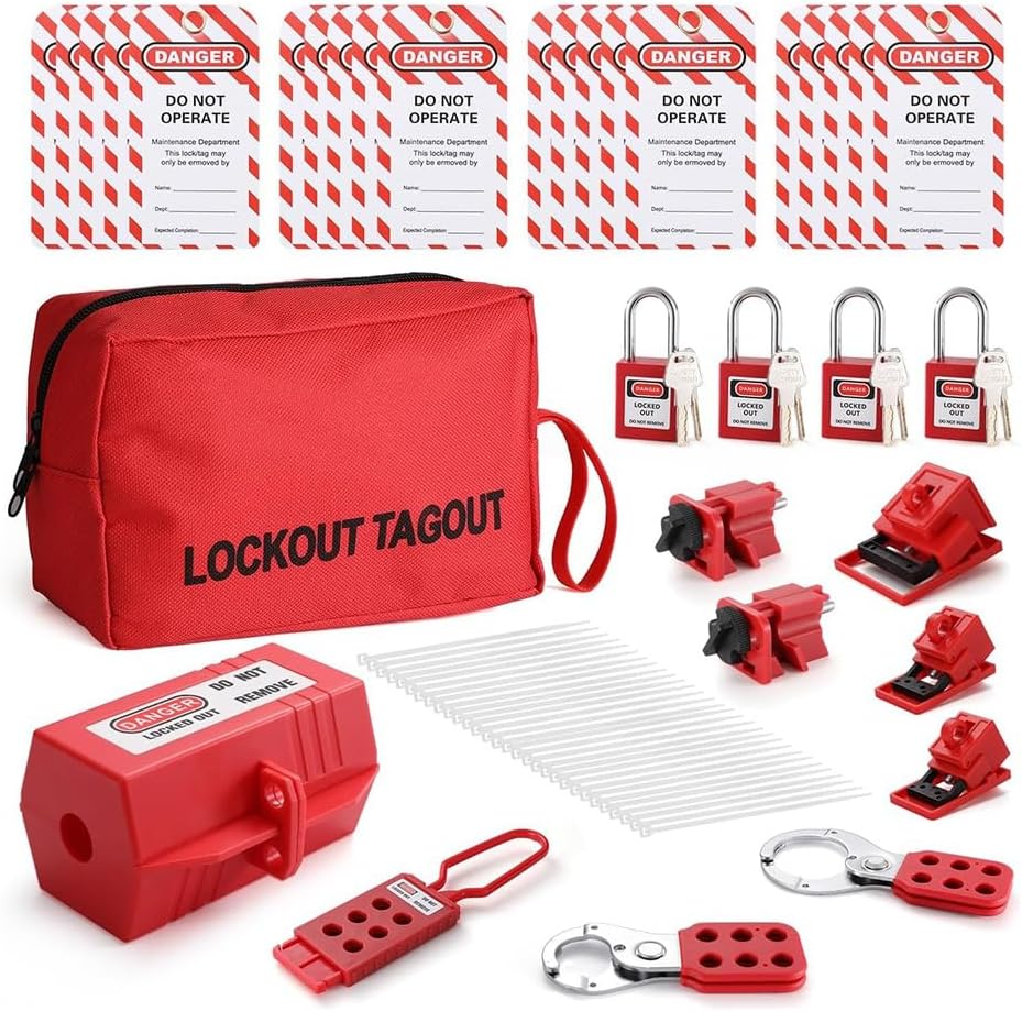 Bộ LOTO Điện 34 Chi Tiết PROLOCKEY TSK2B | 4 Khóa, Breaker & Plug Lockout