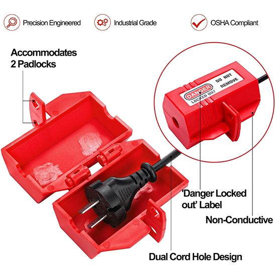 Khóa An Toàn Phích Cắm Điện Ø58mm PROLOCKEY EPL01H — ảnh 3