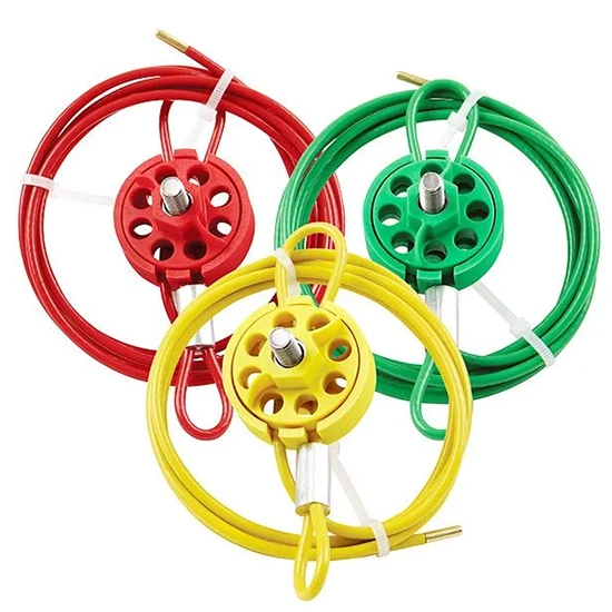 Khóa cáp dạng bánh xe PROLOCKEY CB03 – Khóa LOTO cáp thép điều chỉnh, khóa đồng thời 8 người