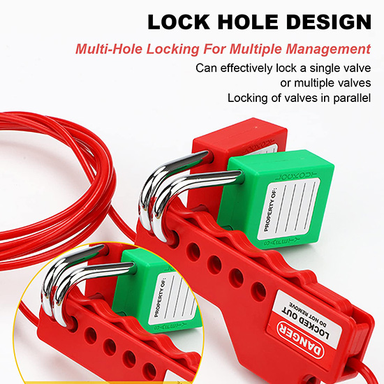 Khóa cáp dạng tay cầm PROLOCKEY CB05 – Khóa LOTO kinh tế, khóa đồng thời 6 người — ảnh 8