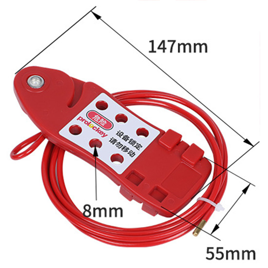 Khóa cáp dạng cá kinh tế PROLOCKEY CB04 – Khóa cáp LOTO 3.8mm x 2m, khóa tối đa 6 người — ảnh 5