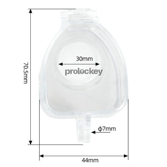 Khóa Công Tắc, Nút Nhấn và Núm Xoay 30mm Bằng PC Trong Suốt PROLOCKEY SBL06 — ảnh 6