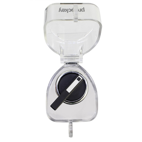 Khóa Công Tắc, Nút Nhấn và Núm Xoay 30mm Bằng PC Trong Suốt PROLOCKEY SBL06 — ảnh 3