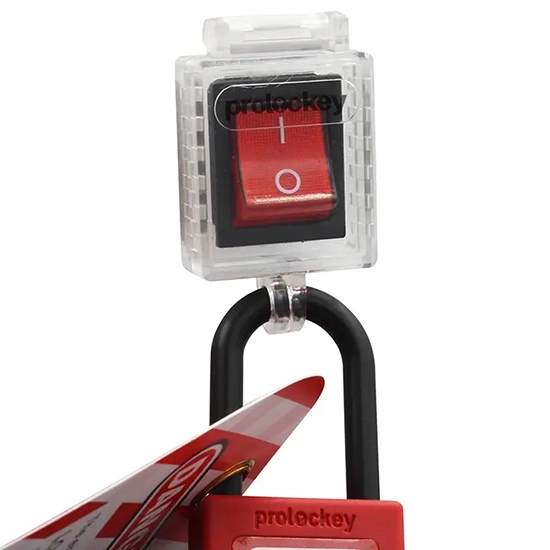 Khóa LOTO công tắc dạng thuyền PROLOCKEY SBL31 – Khóa công tắc 22 mm bằng PC trong suốt