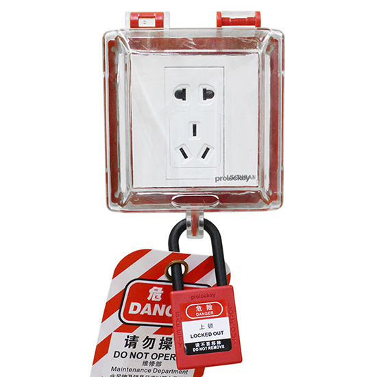 Khóa LOTO công tắc tường PROLOCKEY WSL21 – Khóa công tắc âm tường và ổ cắm điện