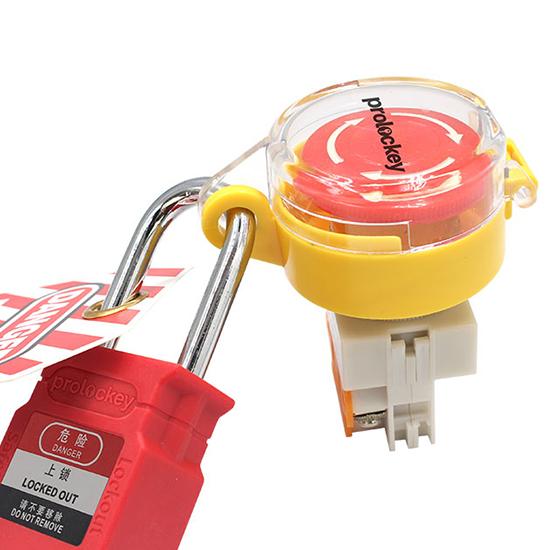 Khóa LOTO nút nhấn, nút dừng khẩn cấp 22mm PROLOCKEY SBL01-D22V