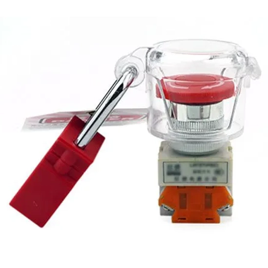 Khóa nút nhấn dừng khẩn cấp PROLOCKEY SBL08 – Thiết bị LOTO cho nút nhấn 30mm