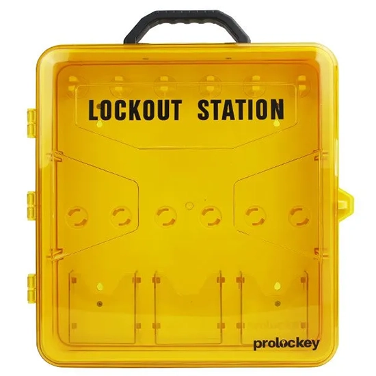 Trạm quản lý khóa LOTO cầm tay PROLOCKEY PLK22: 6 vị trí treo khóa + 2 vị trí treo hasp + 2 túi trong suốt