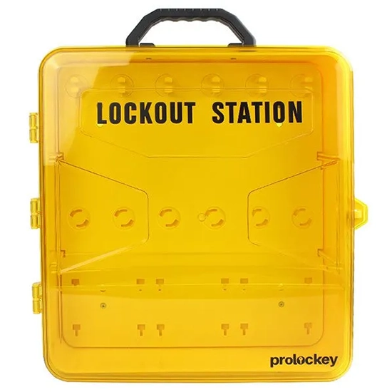 Trạm quản lý khóa LOTO cầm tay PROLOCKEY PLK24: 6 vị trí treo khóa và 1 tầng kệ