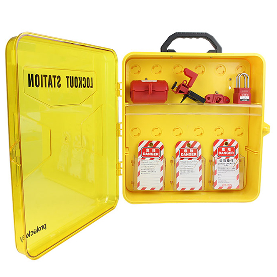 Trạm quản lý khóa LOTO cầm tay PROLOCKEY PLK25: 1 tầng kệ kết hợp 3 túi trong suốt — ảnh 4