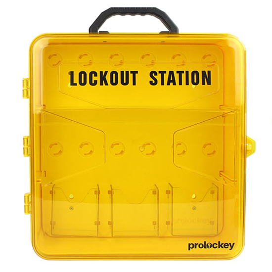 Trạm quản lý khóa LOTO cầm tay PROLOCKEY PLK25: 1 tầng kệ kết hợp 3 túi trong suốt